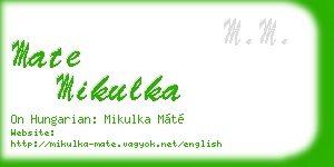 mate mikulka business card